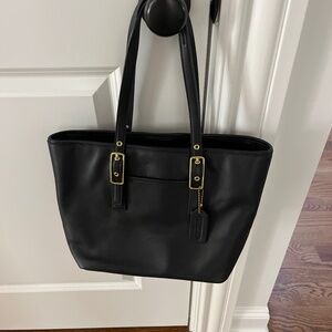 Medium sized black Coach tote